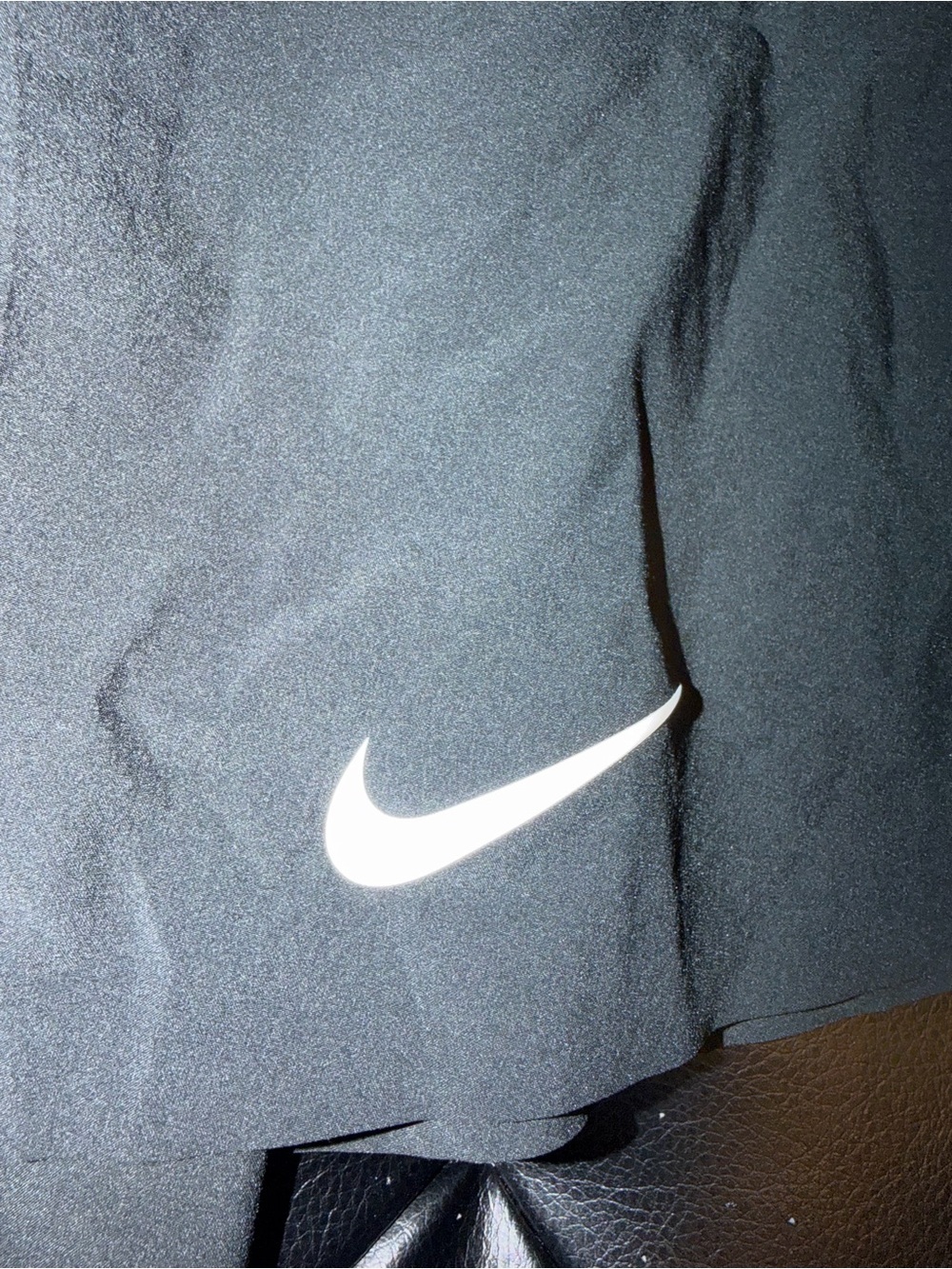 Nike Black Pleated Athletic Skort with White Swoosh - Picture 2 of 4